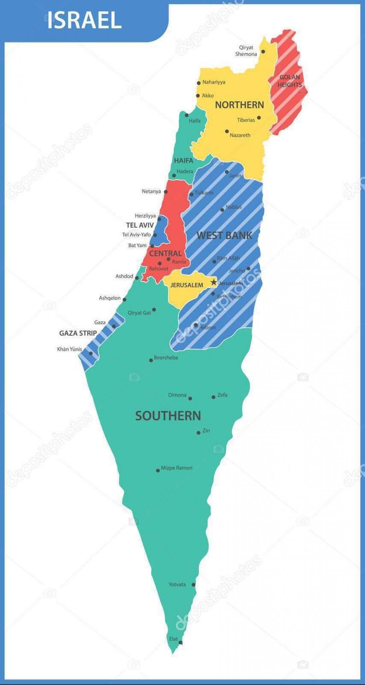 Carte de l'État d'Israël