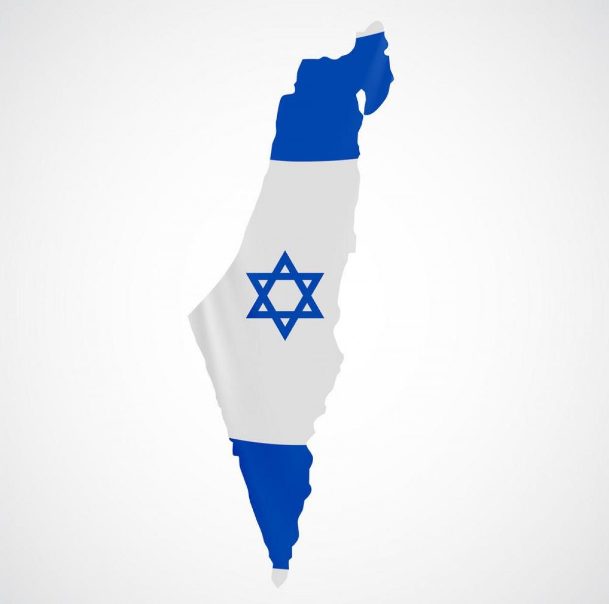 Carte du drapeau israélien