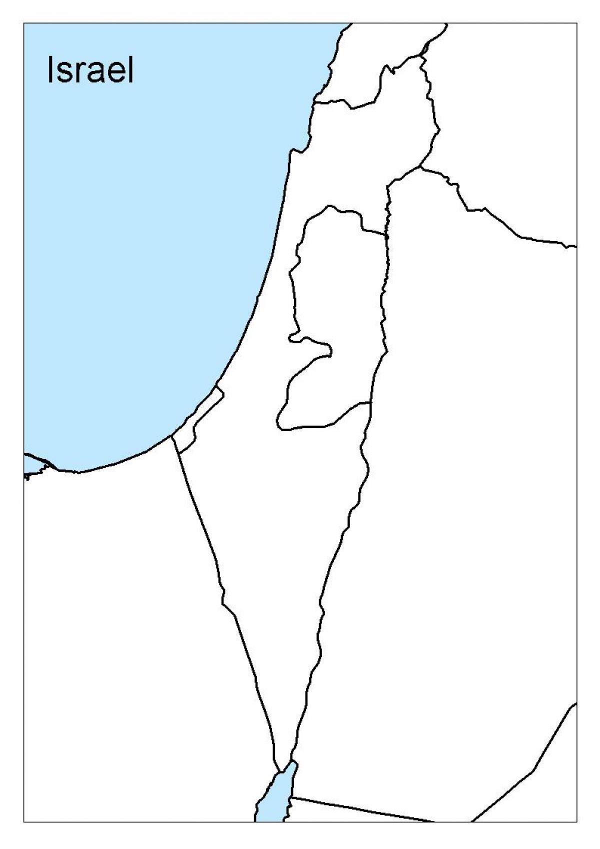 Carte des contours d'Israël